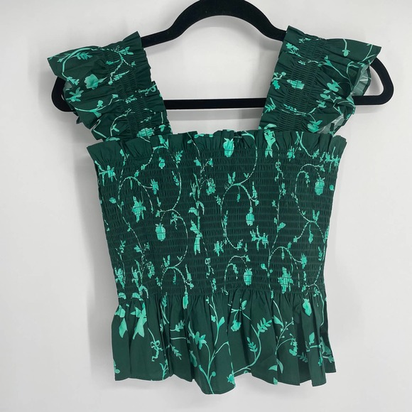Hill House The Paz Top Emerald Botanical Size Medium - Picture 5 of 5